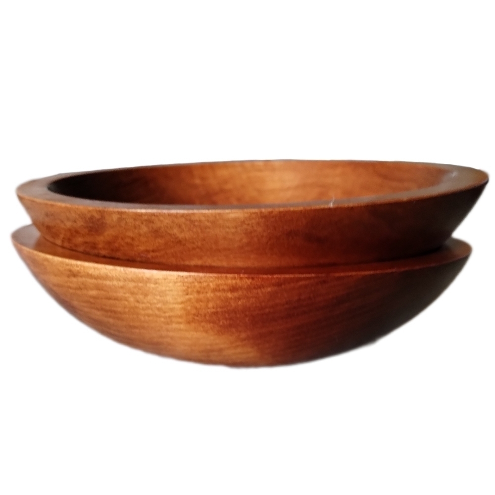 Vintage Baribo-Maid Canada Maple Wood Salad Bowls Set of 4 MCM - Picture 3 of 7